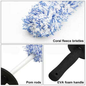 Cepillo de Limpieza para Llantas y Detailing de Automóvil Profesional